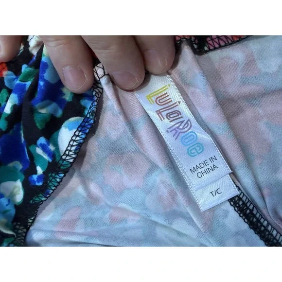 LuLaRoe Leggings Womens T/C Multicolor NWT Abstract Floral Buttery Soft - Picture 2 of 3